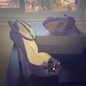 Purple suede Heels